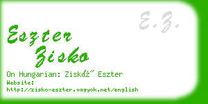 eszter zisko business card